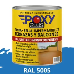 EPOXY - TERRAZAS Y BALCONES- Pinta Sella e Impermeabiliza - RAL 5005