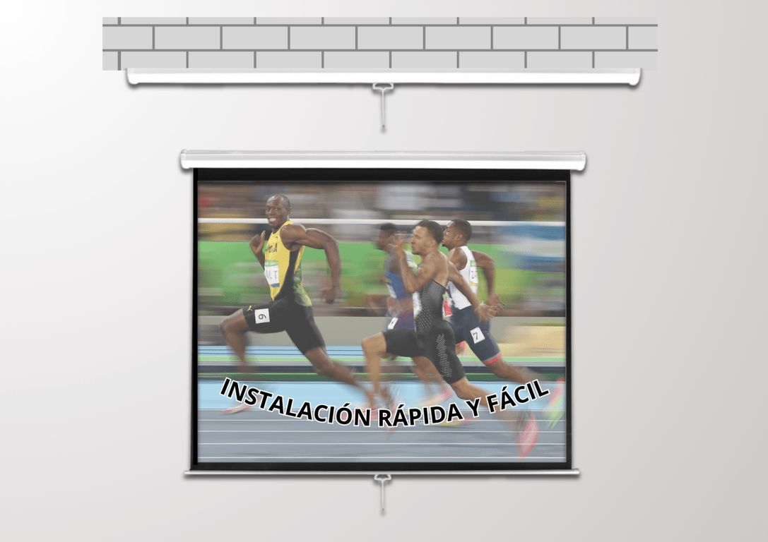 MALIK Telon Mural 2.40mx2.40m 1:1 135 pulg. para Optma UHD55