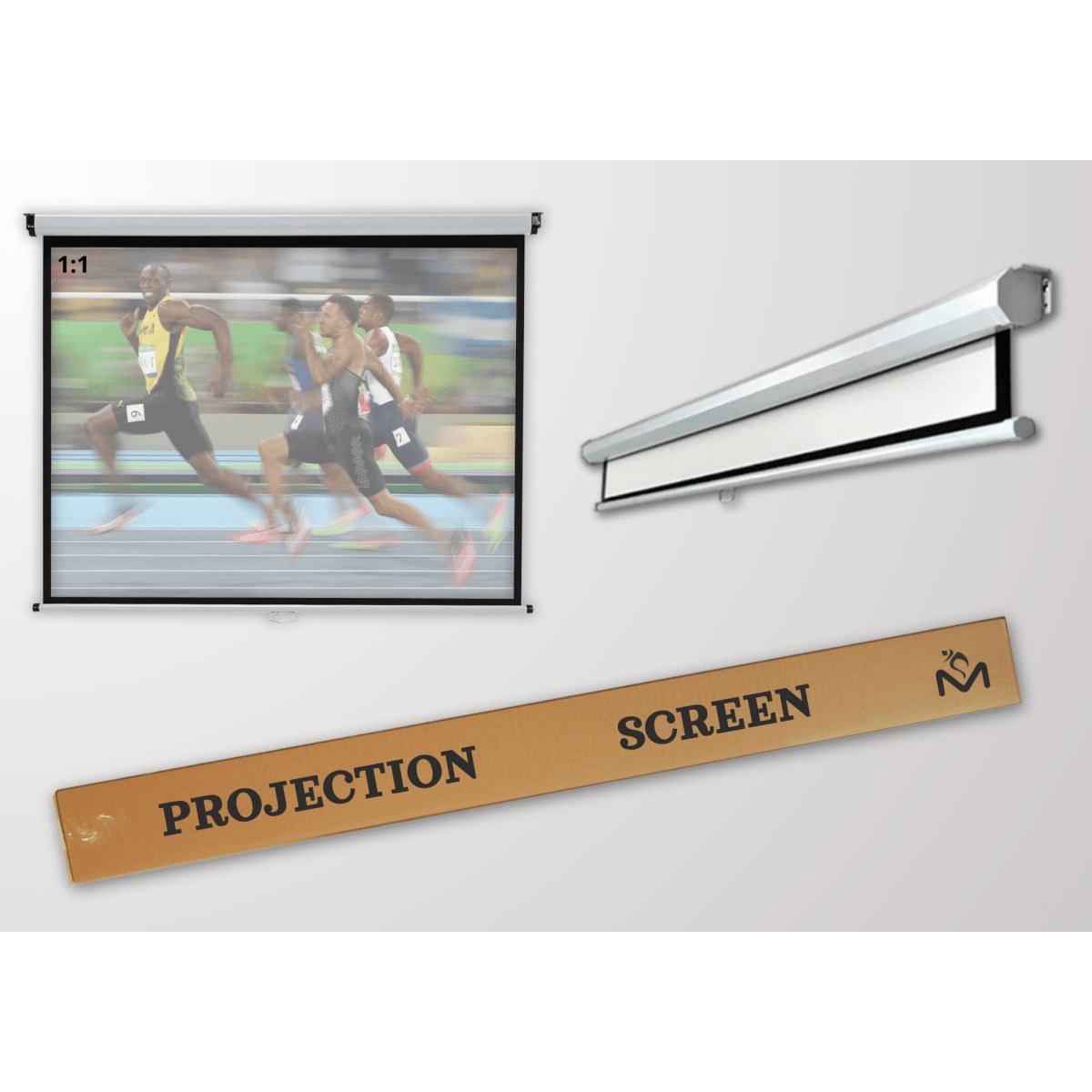 MALIK - Telon Mural 2.40mx2.40m 1:1 135 pulg. para Benq MX825STH