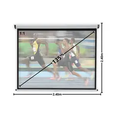 MALIK - Telon Mural 2.40mx2.40m 1:1 135 pulg. para Benq EH600