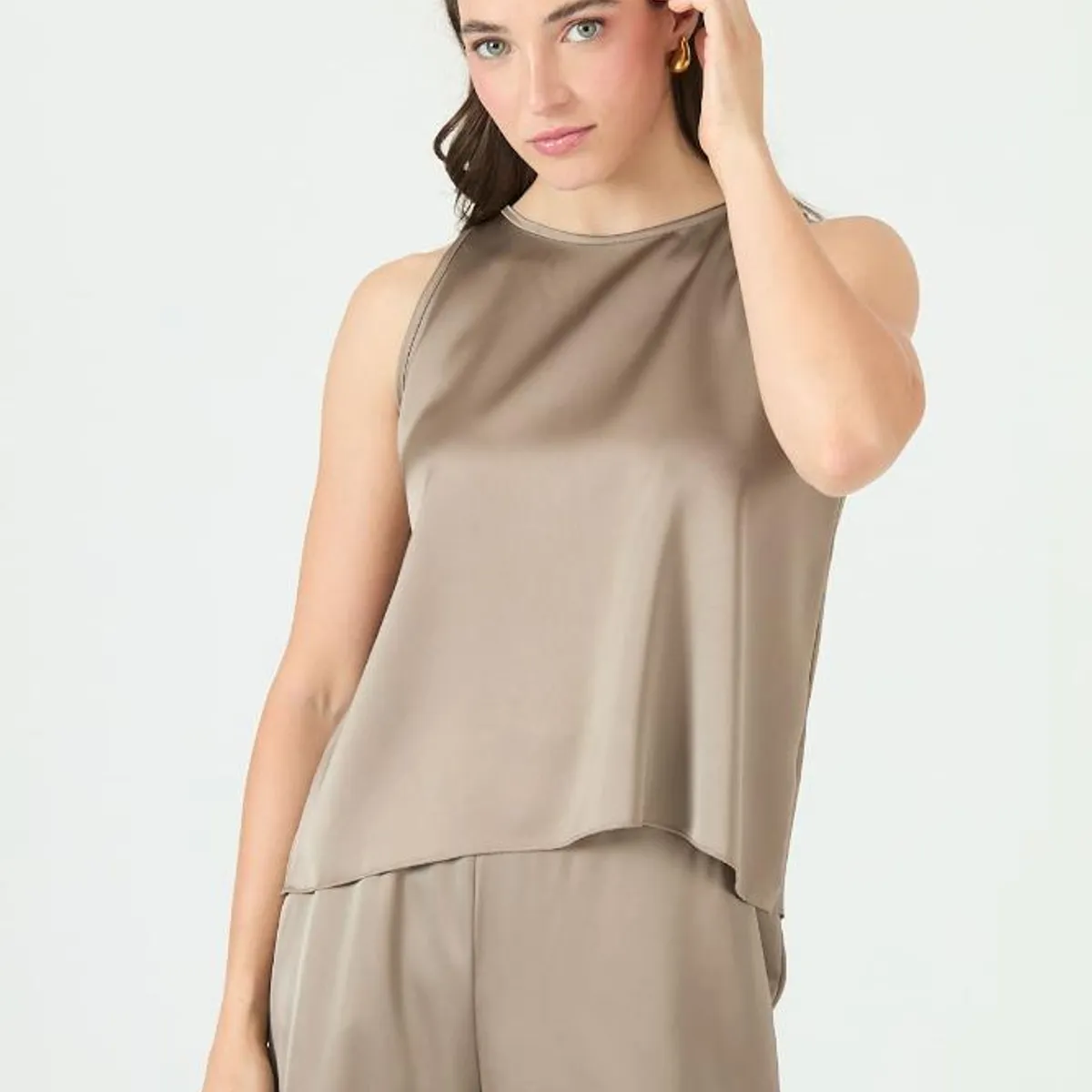 PRIVILEGE - Blusa vison PRIVILEGE 2394 - Café