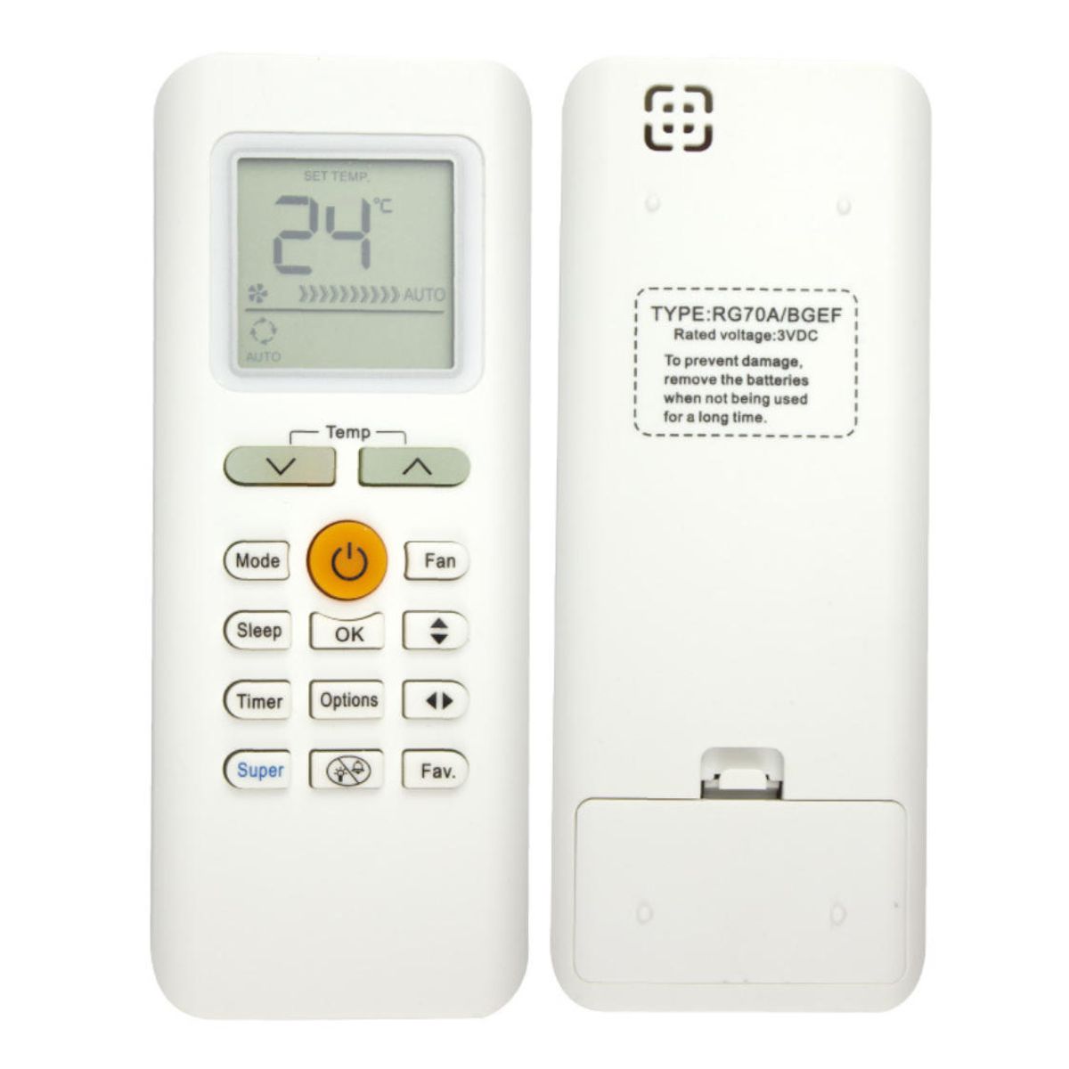 ATURE - Mando A Distancia Para Aire Acondicionado Midea Rg70a