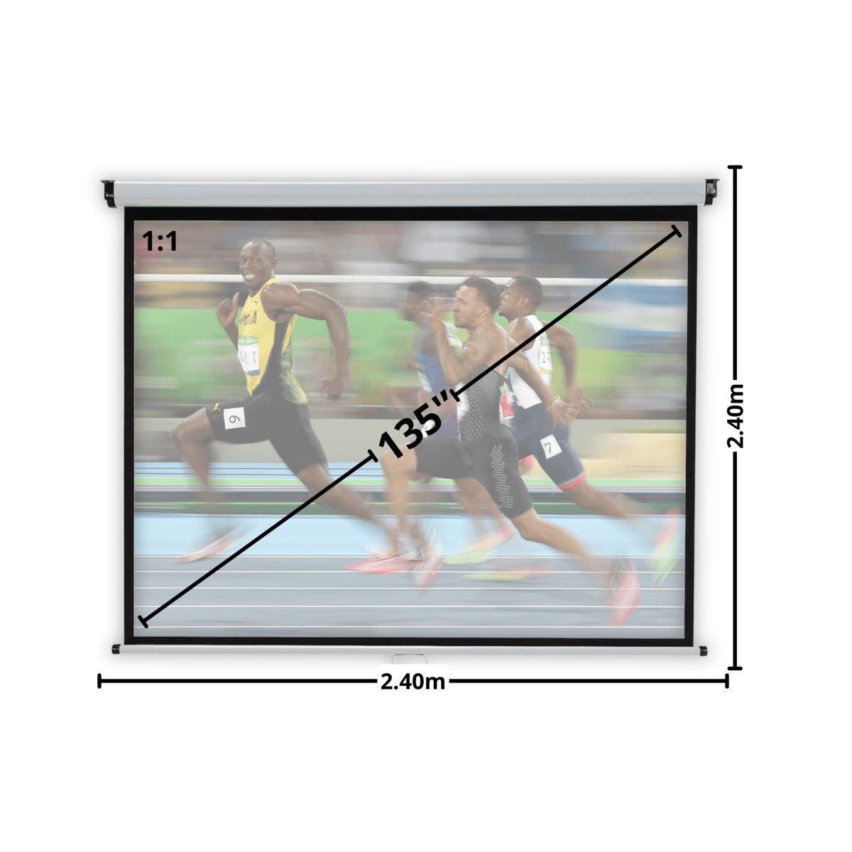 MALIK - Telon Mural 240mx240m 11 para proyector Benq LX710