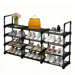 GENERICO - Zapatos De 3 Columnas Y 4 Niveles Estrecho Largo Apilable