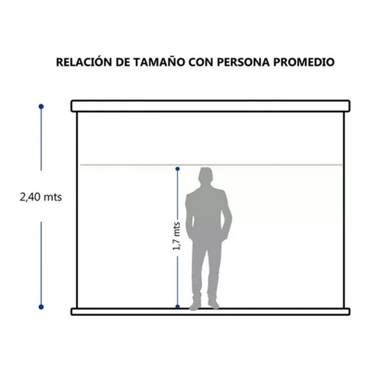 MALIK Telon Mural 2.40mx2.40m 1:1 para proyector V/sonic 1000 Lum.