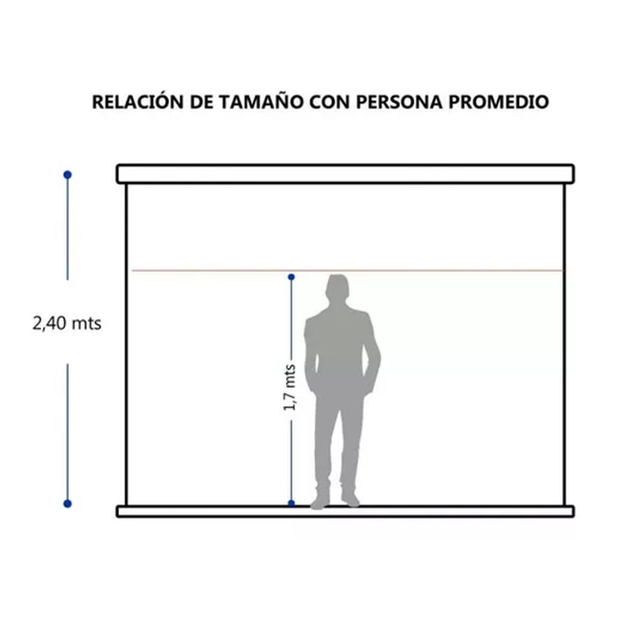 MALIK - Telon Mural 2.40mx2.40m 1:1 para proyector V/sonic 1000 Lum.