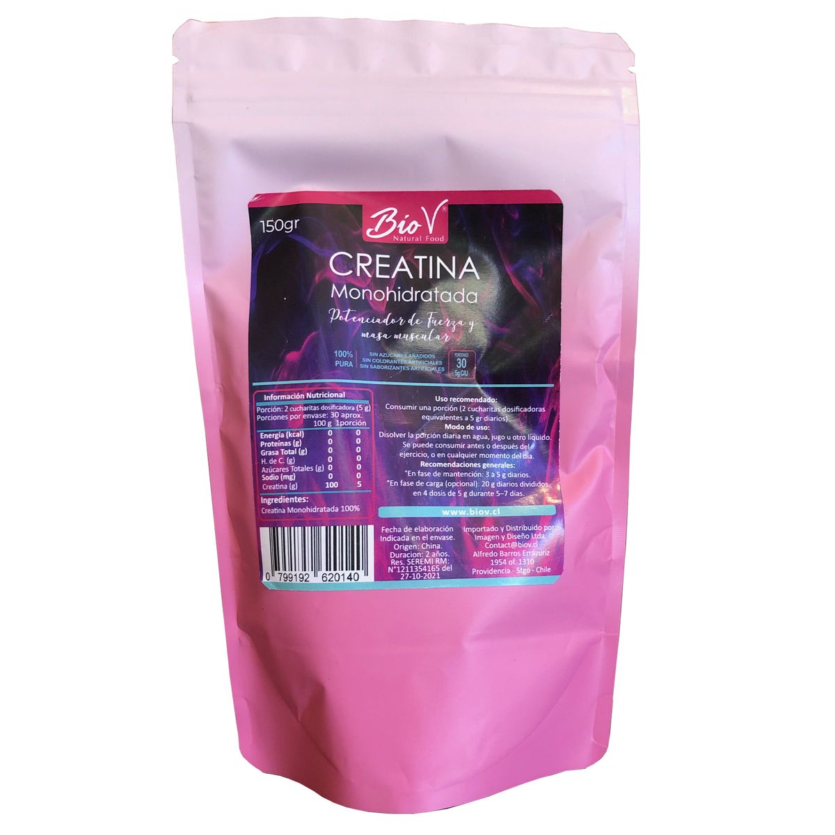 BIOV - Creatina Monohidratada 150g Polvo Puro BioV