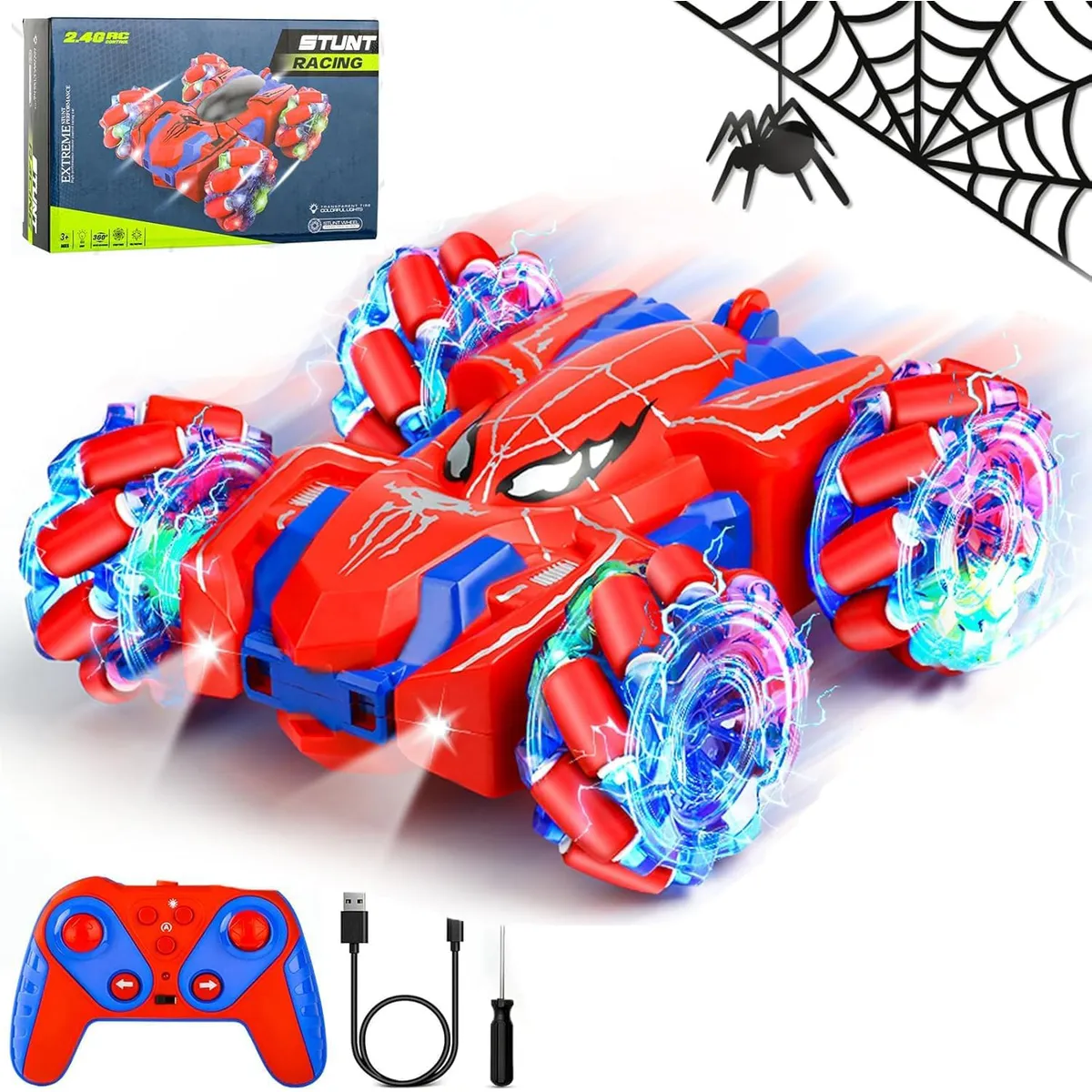 GENERICO - Recargable Carro De Control Remoto Con Luz Para Niños Regalo