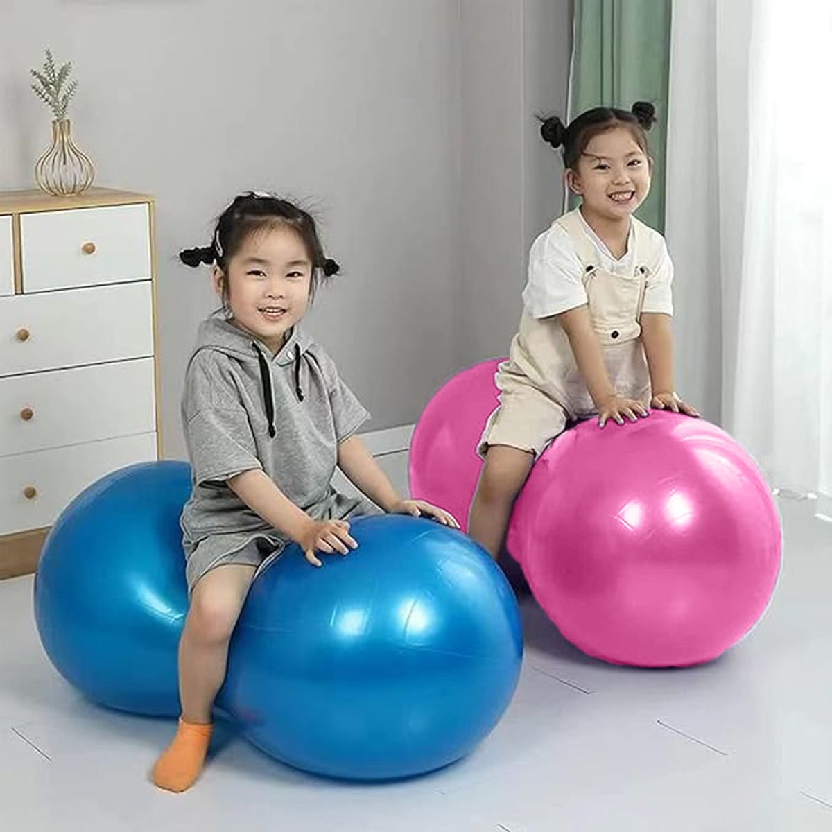 KINDA NICE - Balón Ovalado Pilates Yoga Tipo Maní 90x45cm + Bombín