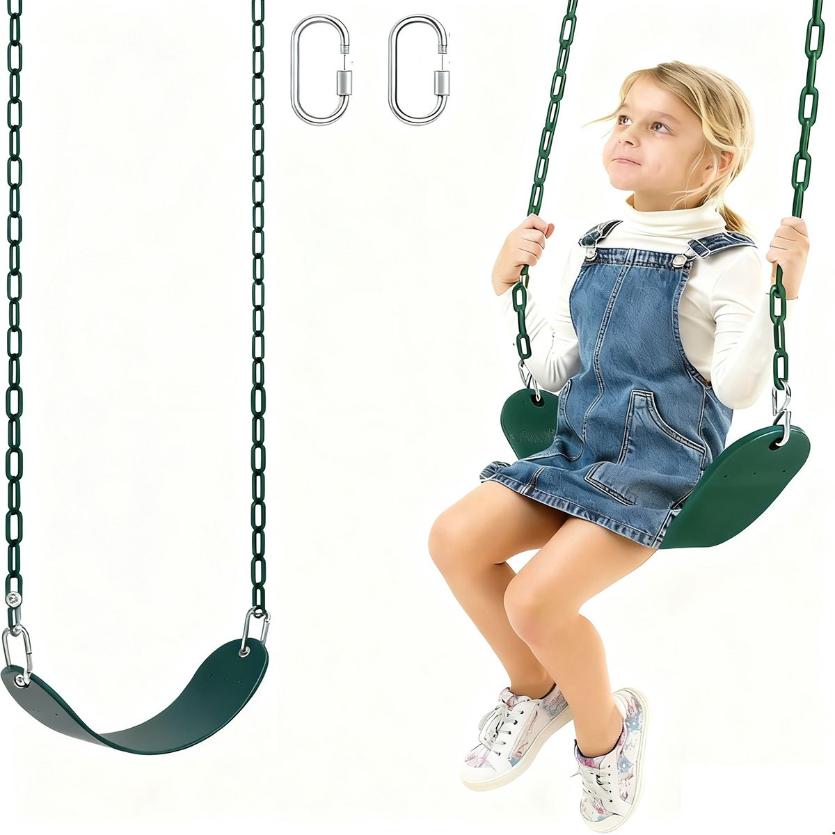 GENERICO - Asientos De Columpio Verdes Resistentes Regalo Para Niños