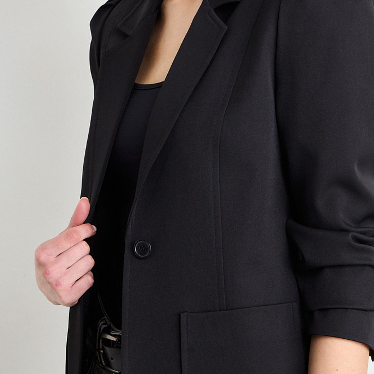 IO - Blazer Liso Mujer Negro Io