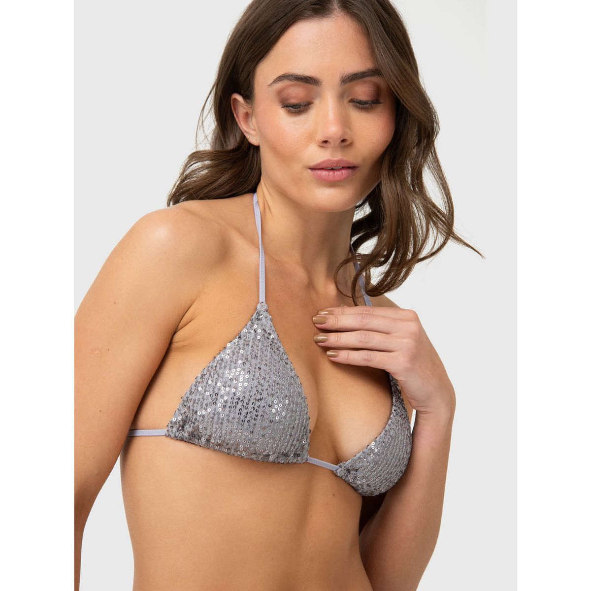 BSOUL - Top Bikini Mujer Bahari Plateado Radical BSOUL