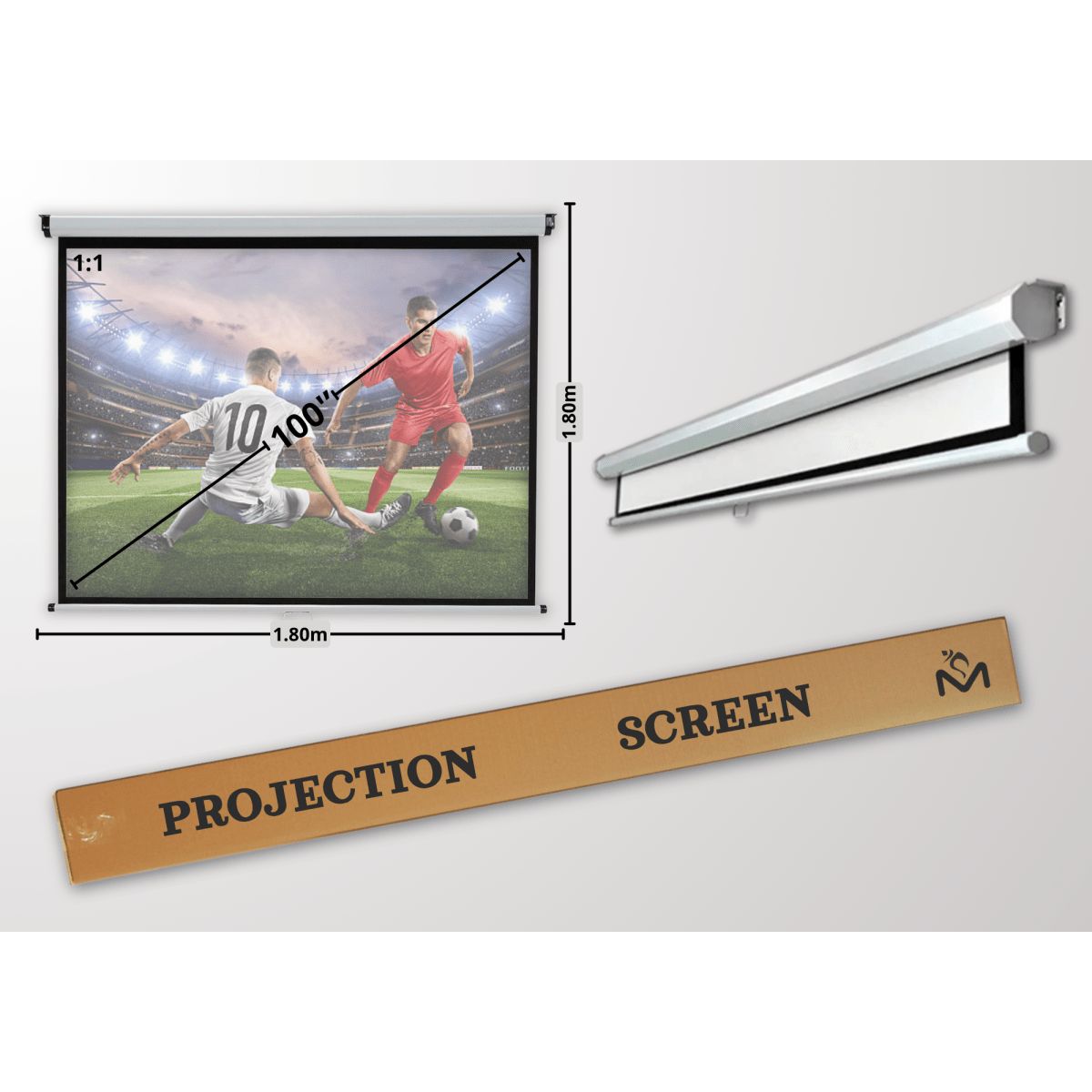 MALIK - Telon Mural 180x180 Copa America para Optoma 4K400STx