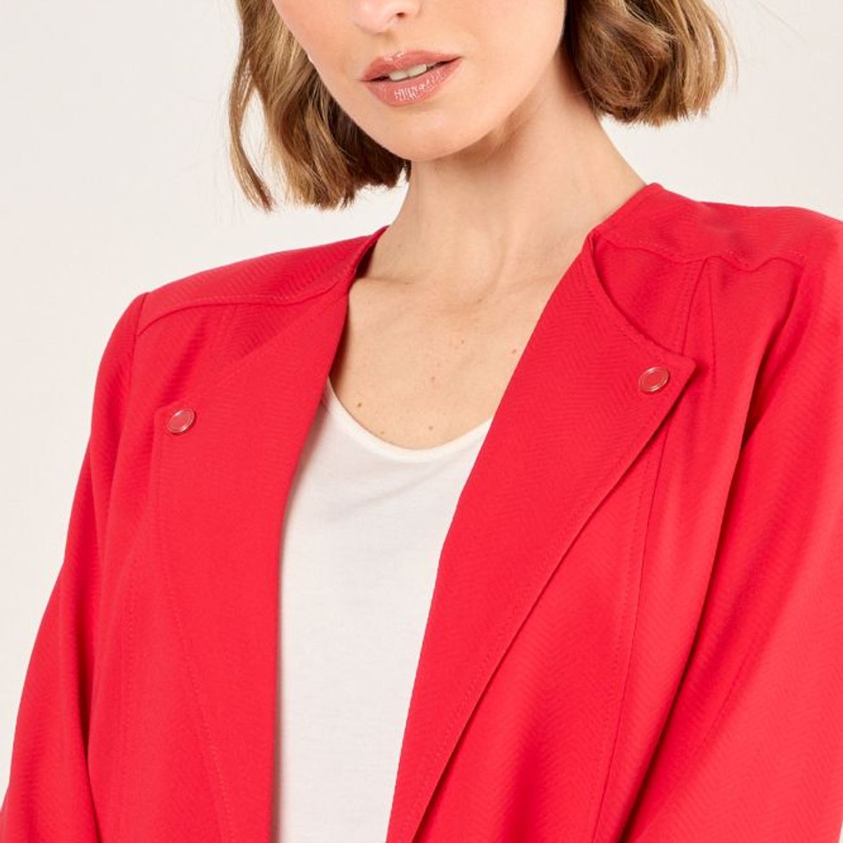MA GRIFFE - Blazer Liso Mujer Rojo Magriffe