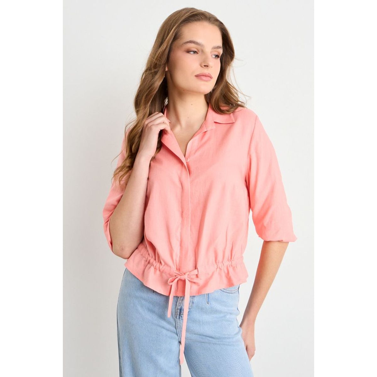 IO - Blusa Lisa Mujer Naranjo Io