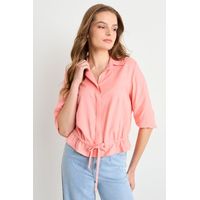 Blusa Lisa Mujer Naranjo