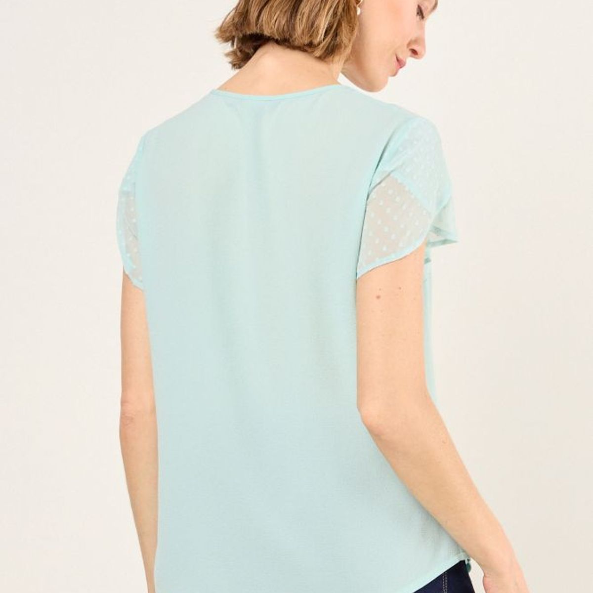 MA GRIFFE - Blusa Lisa Mujer Verde Magriffe