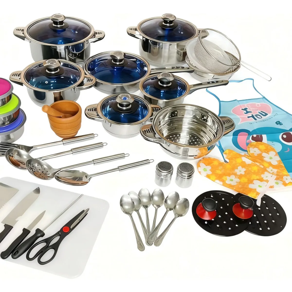 ANYHOGAR - Juego De Utensilios De Cocina De 50 Piezas