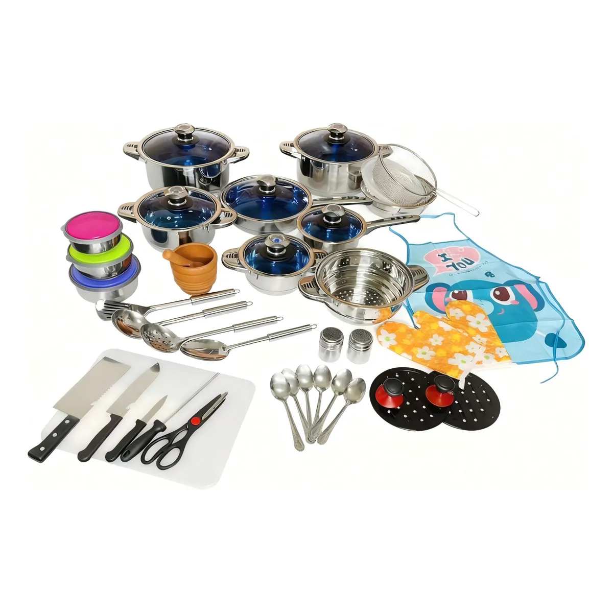 ANYHOGAR - Juego De Utensilios De Cocina De 50 Piezas