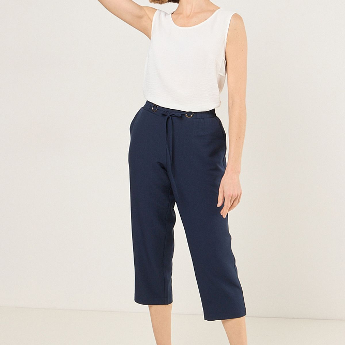 MA GRIFFE - Pantalon Casual Mujer Azul Magriffe
