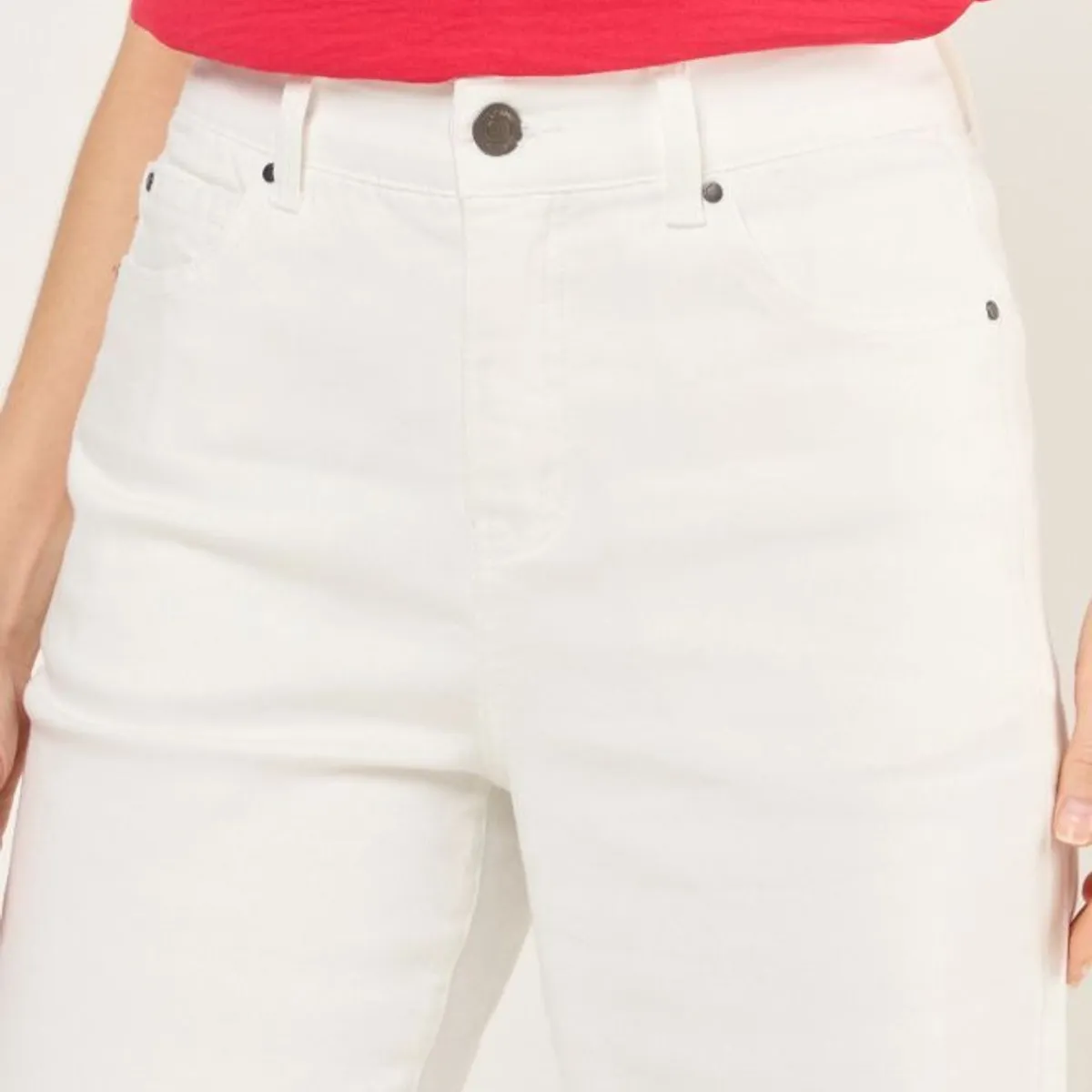 MA GRIFFE - Jeans Liso Mujer Crudo Magriffe