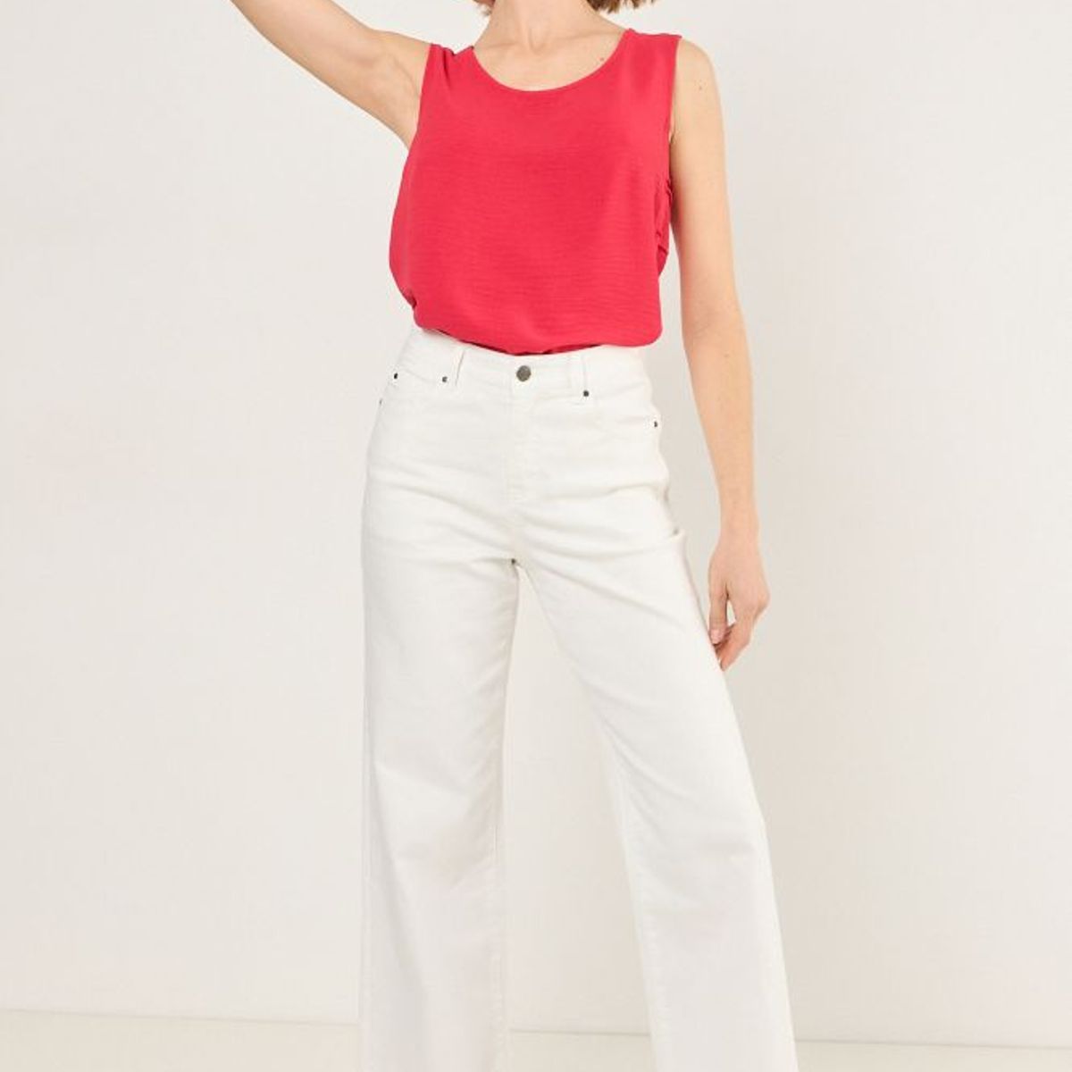 MA GRIFFE - Jeans Liso Mujer Crudo Magriffe