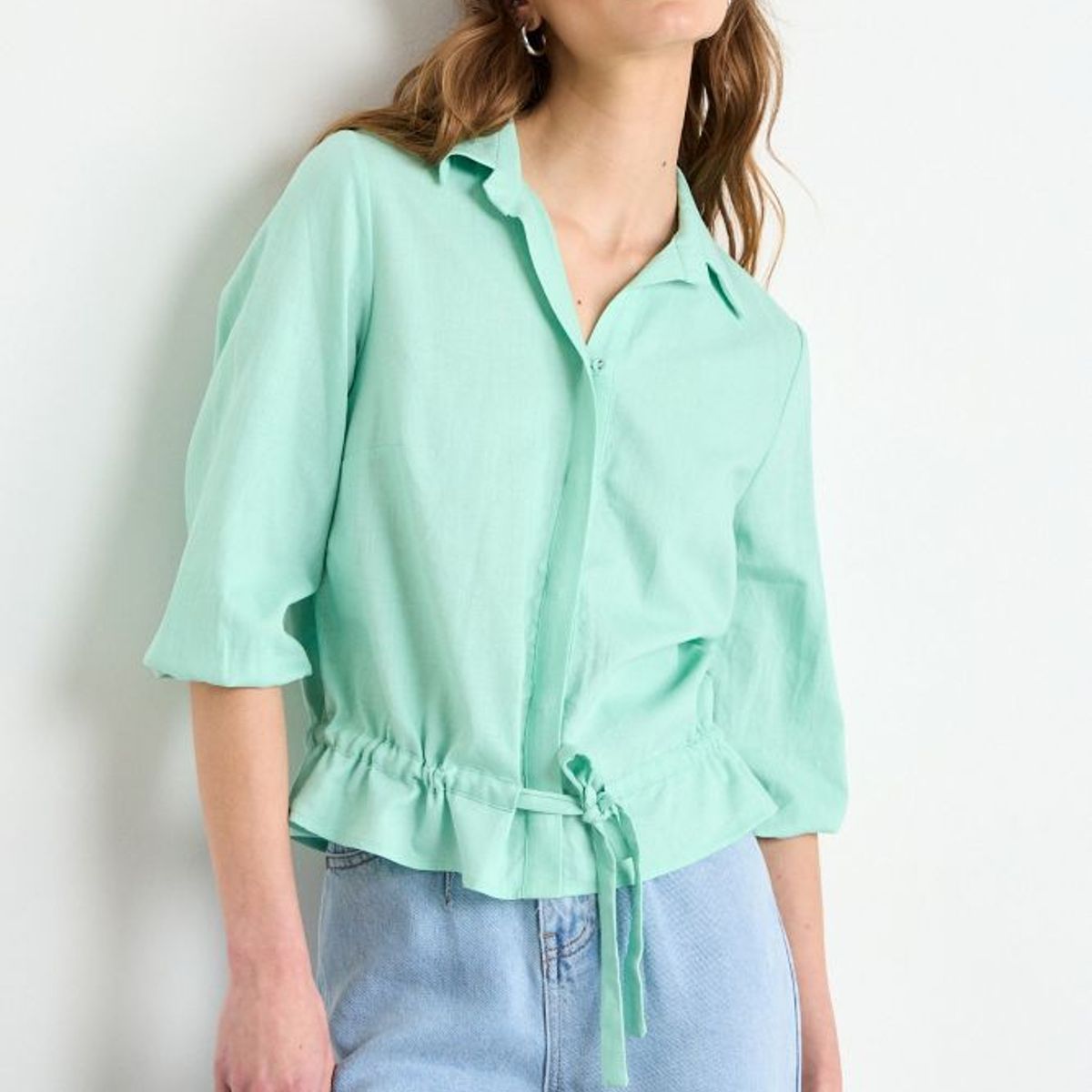 IO - Blusa Lisa Mujer Verde Io