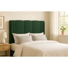 GENERICO - RESPALDO DE CAMA 2 PLAZAS VERDE OSCURO MILANO