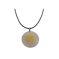 GENERICO - Colgante Metatron Tallado En Piedra Cuarzo Cristal