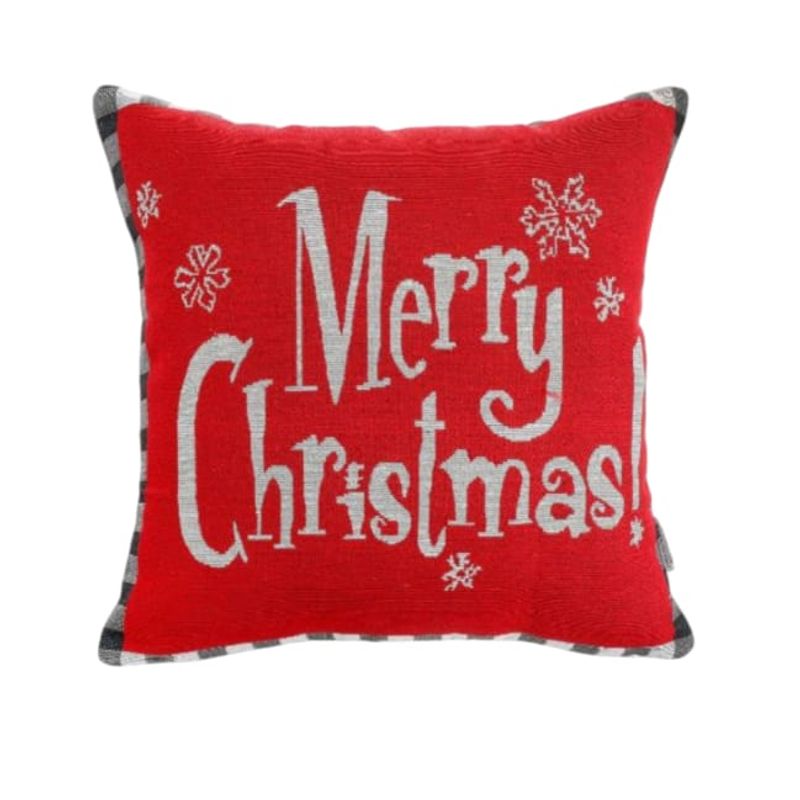 HOMEY - Pack de 4 fundas de cojin Navideñas, Poliester, 45x45cm