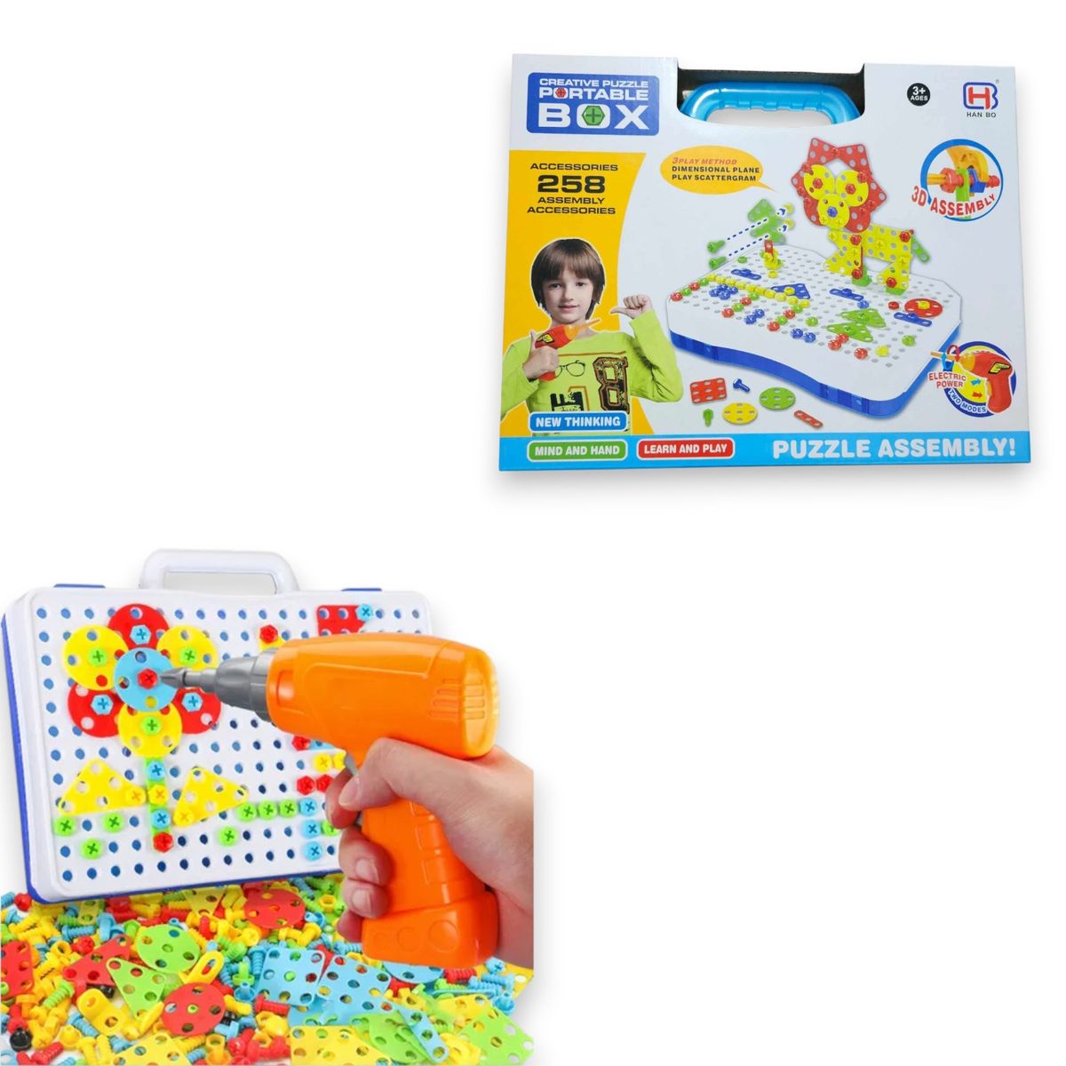 GENERICO - JUEGO DE ATORNILLAR MALETIN TORNILLOS DIDACTICO