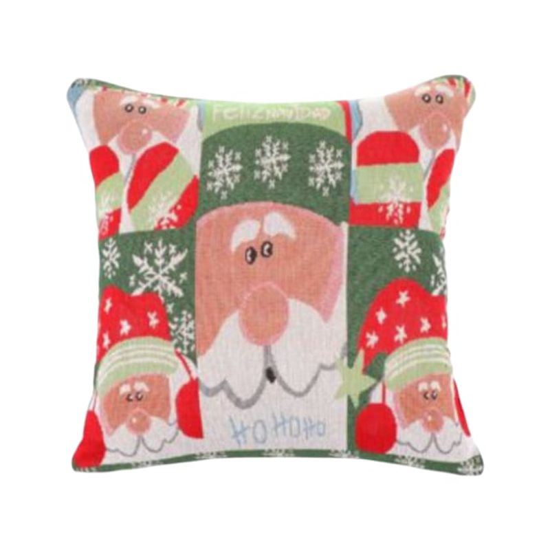 HOMEY - Pack de 4 fundas de cojin Navideñas, Poliester, 45x45cm