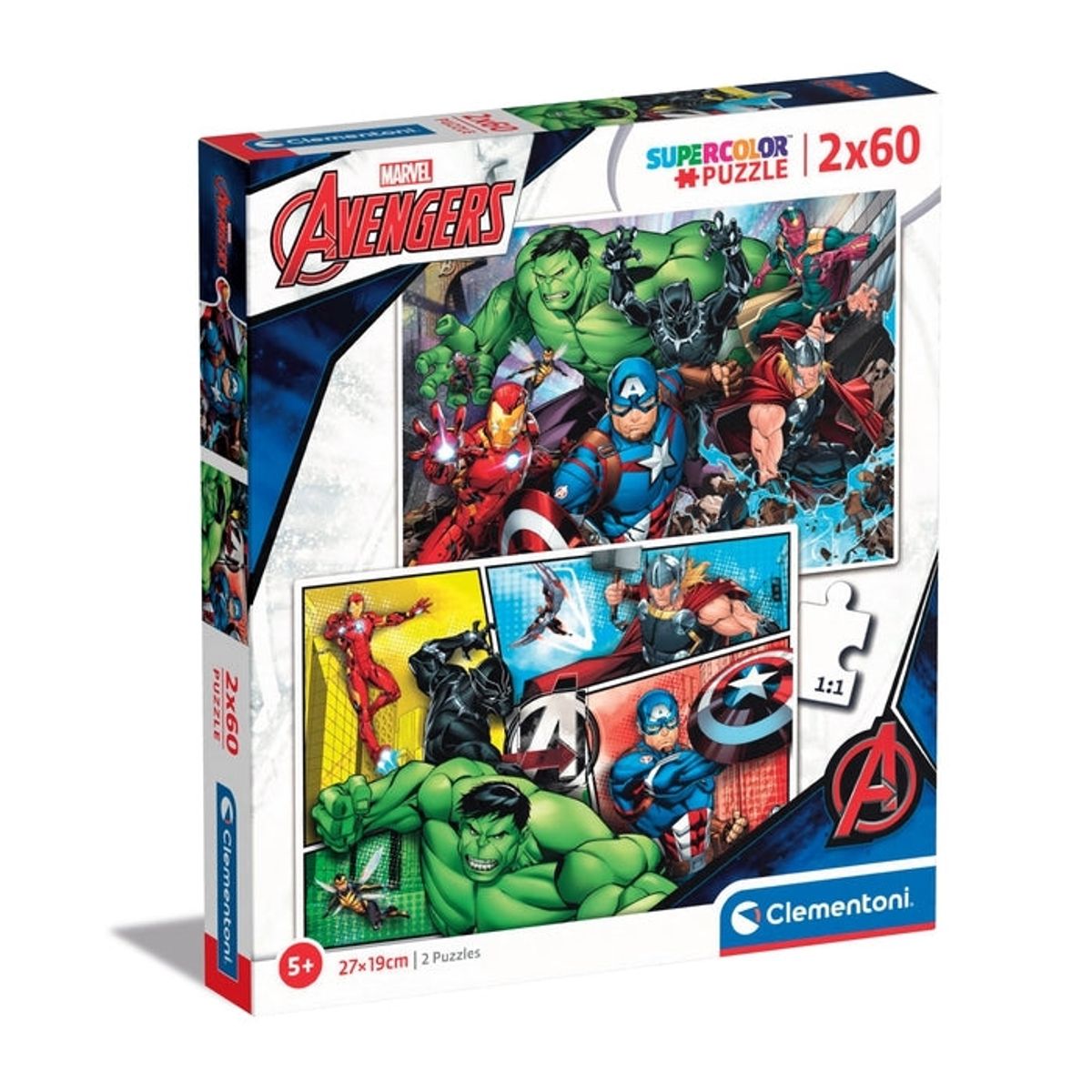 CLEMENTONI - CLEMENTONI 21605 PUZZLE 2 X 60 PIEZAS MARVEL AVENGERS