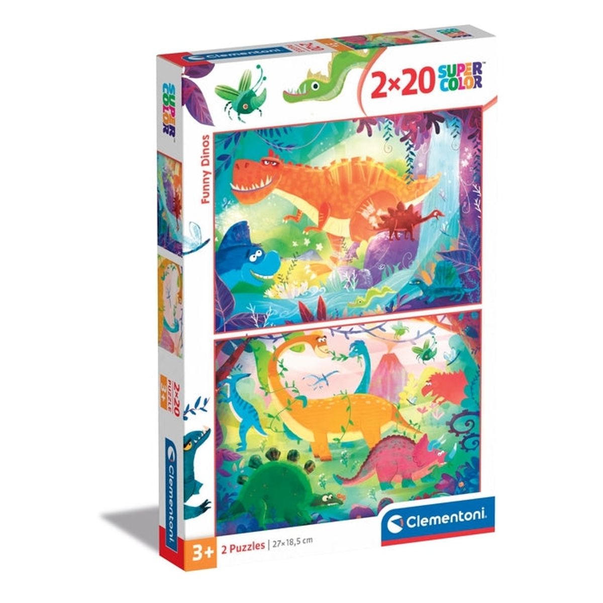 CLEMENTONI - CLEMENTONI 24755 PUZZLE 20 PIEZAS FUNNY DINOS
