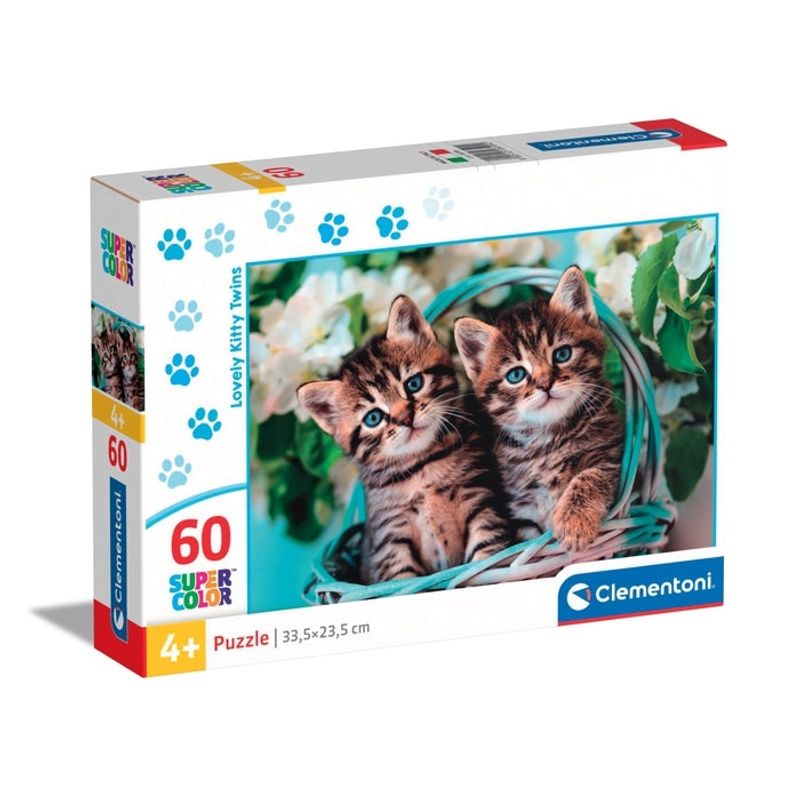 CLEMENTONI - CLEMENTONI 26599 PUZZLE 60 PIEZAS LOVELY KITTY TWINS