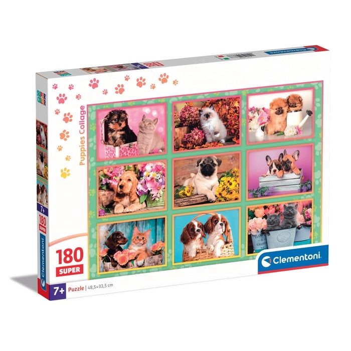 CLEMENTONI CLEMENTONI 29788 PUZZLE 180 PIEZAS PUPPIES COLLAGE ...