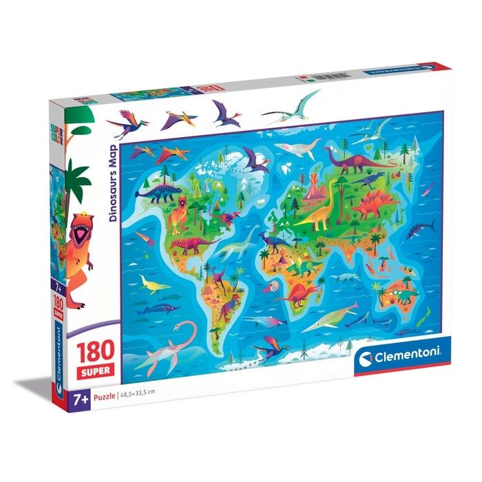 CLEMENTONI CLEMENTONI 29790 PUZZLE 180 PIEZAS DINOSAURS MAP | Falabella ...
