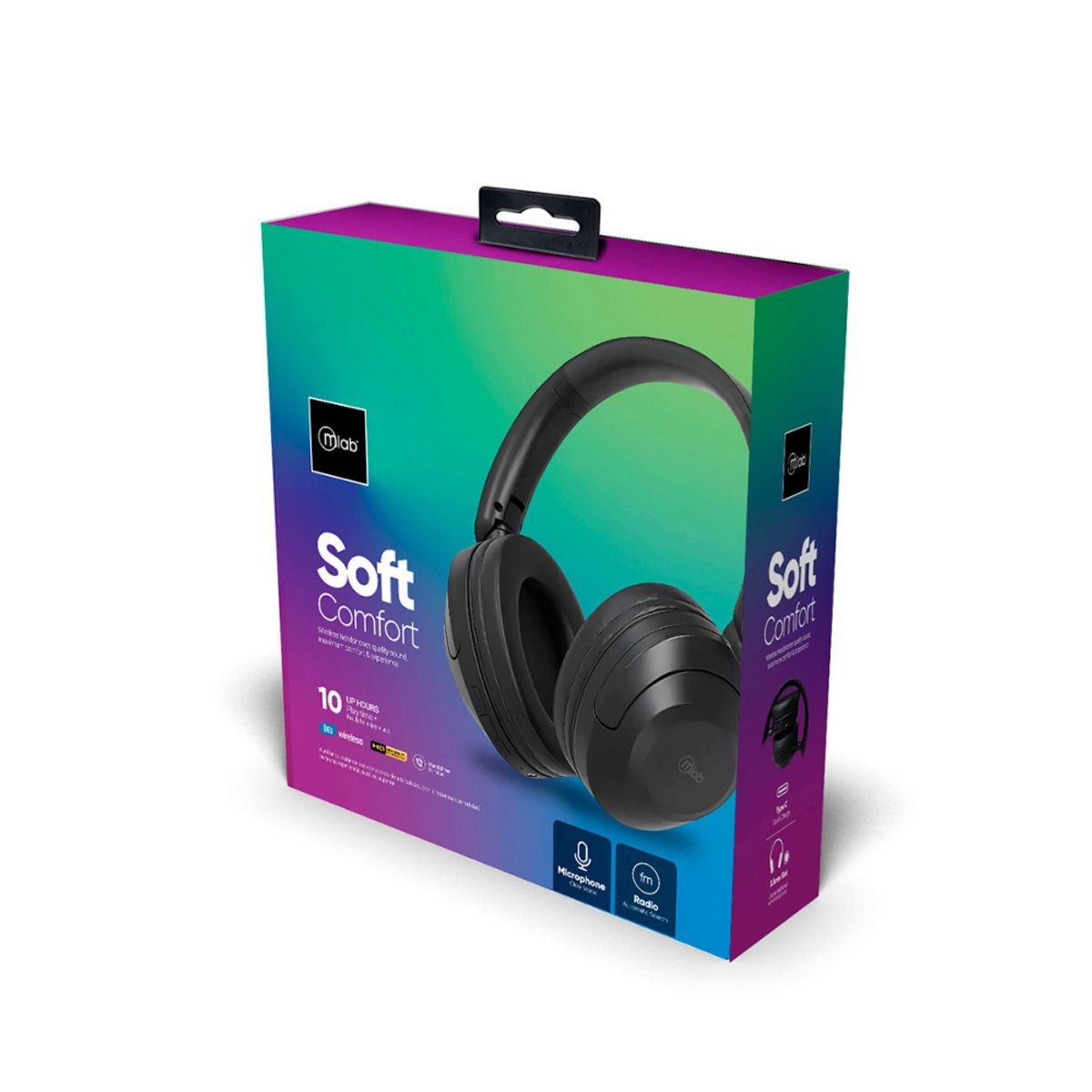 MLAB - Mlab Audífono Bluetooh Tipo Soft Comfort Black