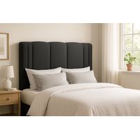 RESPALDO DE CAMA 2 PLAZAS GRIS OSCURO MILANO