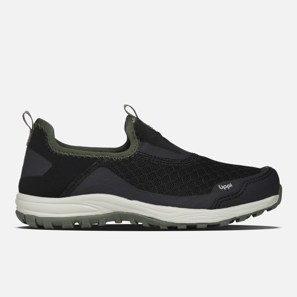 LIPPI - Zapatilla Niño Panal Kids Negro / Verde Lippi