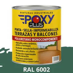 EPOXY - TERRAZAS Y BALCONES- Pinta Sella e Impermeabiliza - RAL 6002