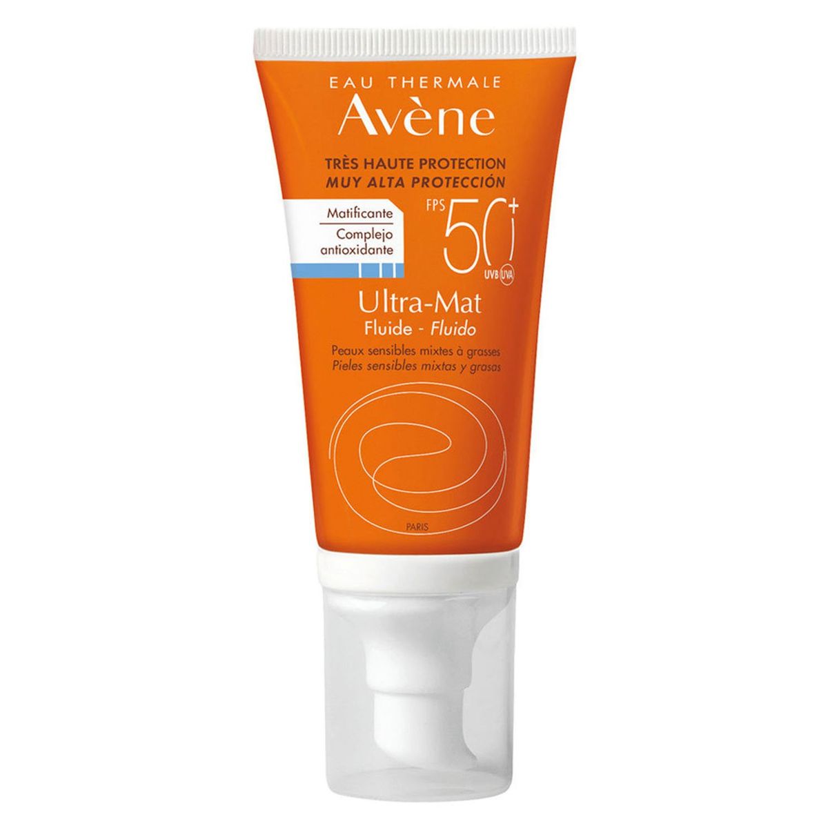 AVENE - Protector Solar Facial Fluido Ultra-Mat FPS 50+ 50 ml Avene