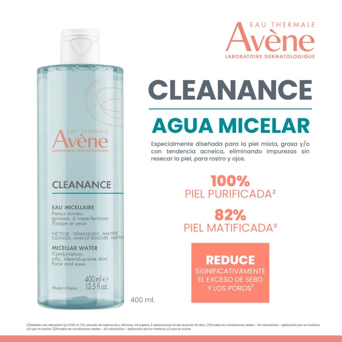 AVENE - Agua Micelar Cleanance 400ml Avene