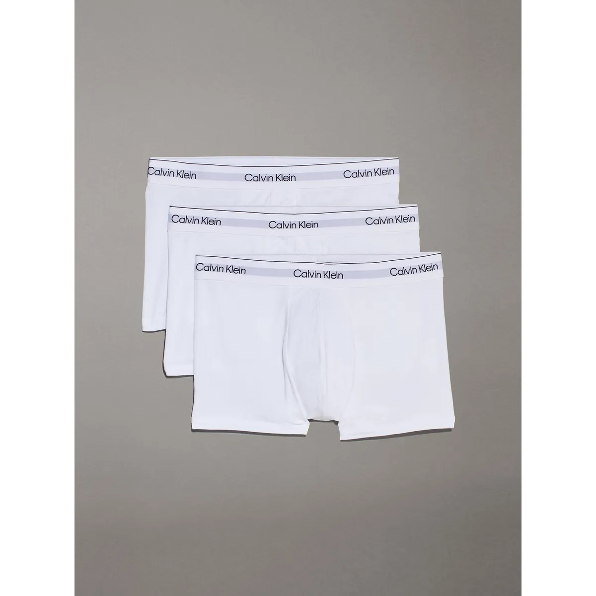 CALVIN KLEIN - Pack 3 Bóxers Trunk Icon Cotton Stretch Blanco Calvin Klein