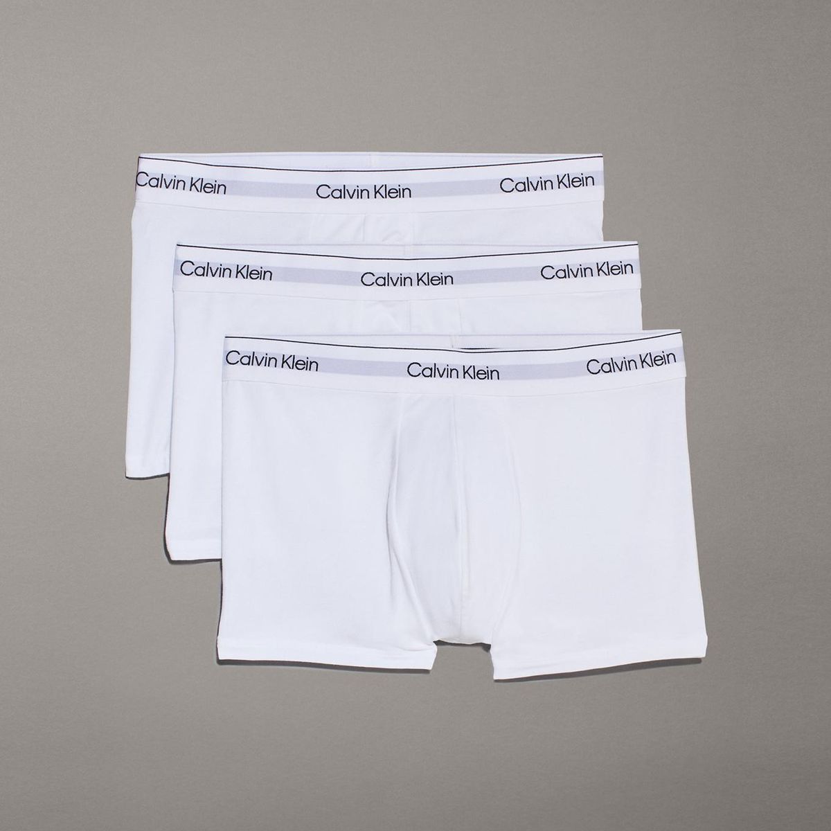 CALVIN KLEIN - Pack 3 Bóxers Trunk Icon Cotton Stretch Blanco Calvin Klein
