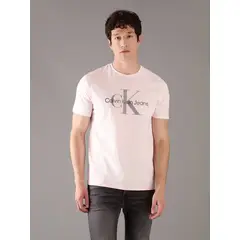 CALVIN KLEIN - Polera Monogram Crew Rosado