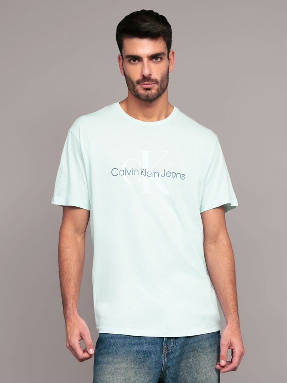 Polera Monogram Crew Celeste Celeste S