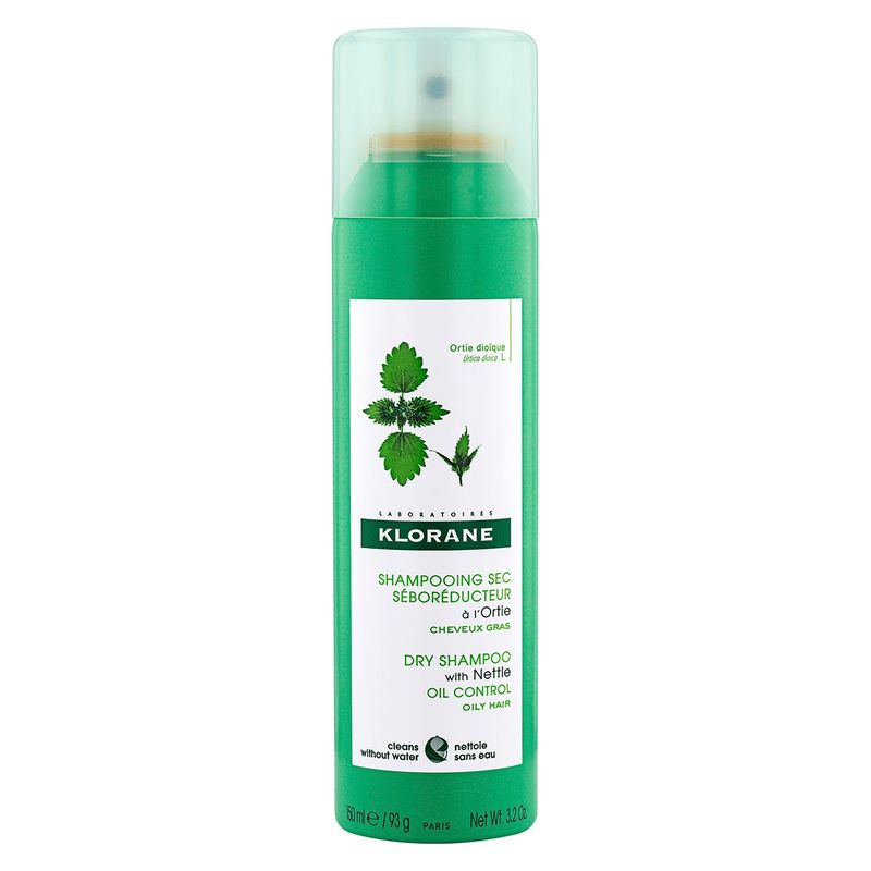 KLORANE - Shampoo en Seco Seborregulador Ortiga para Cabellos Largos 150ml Klorane