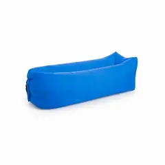GENERICO - Sofá Sillón Inflable Tumbona Cojín Banano Camping Aire Playa - Azul