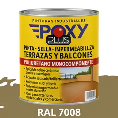 EPOXY - TERRAZAS Y BALCONES- Pinta Sella e Impermeabiliza - RAL 7008